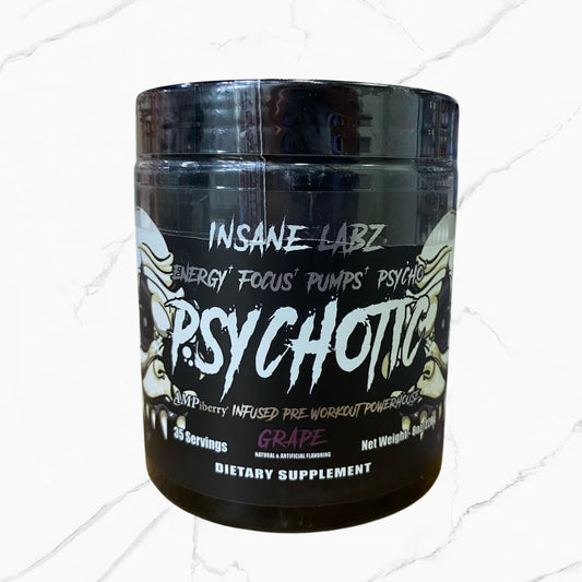 Insane Labz Psychotic Pre-Workout Tapa Negra Grape 35 servings