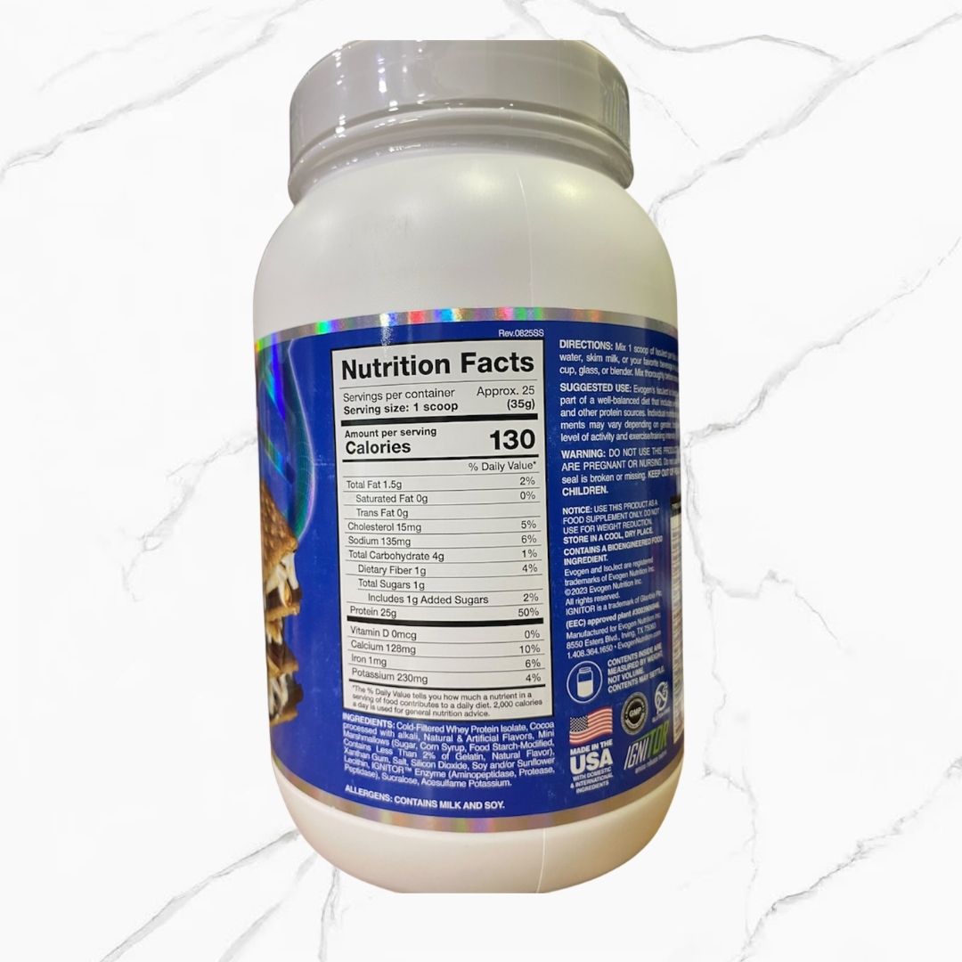 Evogen Isoject Ultra-Pure Whey Isolate Protein Smores 1.93Lbs