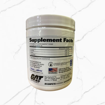 GAT BCAA Powder Unflavored 50 servings