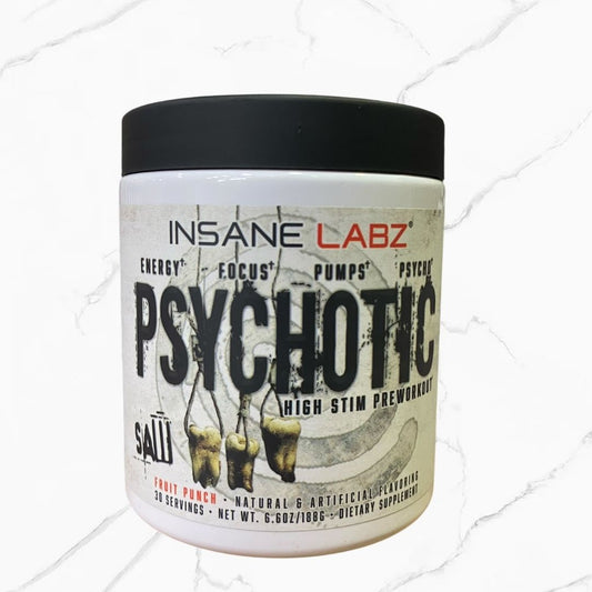 Insane Labz Psychotic High Stim Pre-Workout Fruit Punch 30 servings