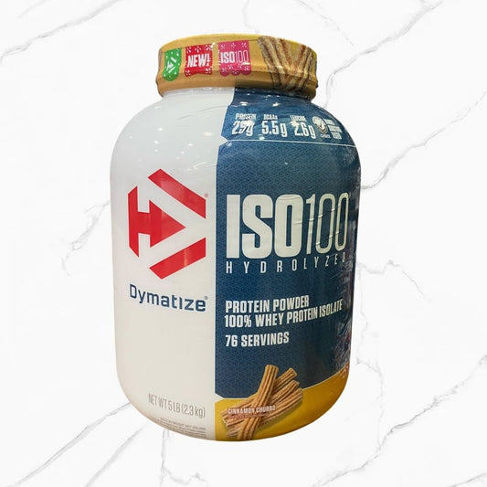 Dymatize ISO 100 Hydrolyzed 100% Whey Protein Isolate Cinnamon Churro 5Lbs