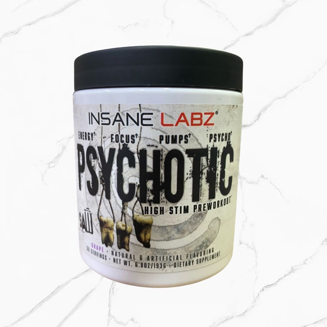 Insane Labz Psychotic High Stim Saw Pre-Workout Grape 30 servings