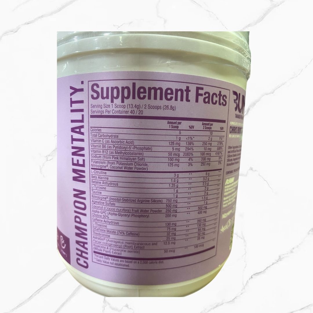 Raw Nutrition CBum Thavage Pre-Workout Rocket Candy 40/20 servings