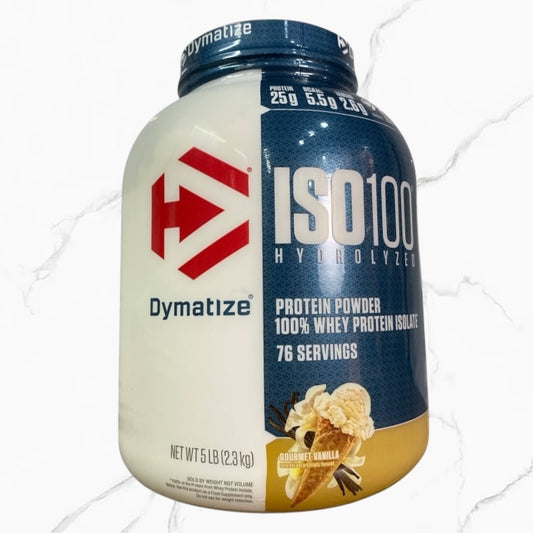Dymatize ISO 100 Hydrolyzed 100% Whey Protein Isolate Gourmet Vanilla 5Lbs