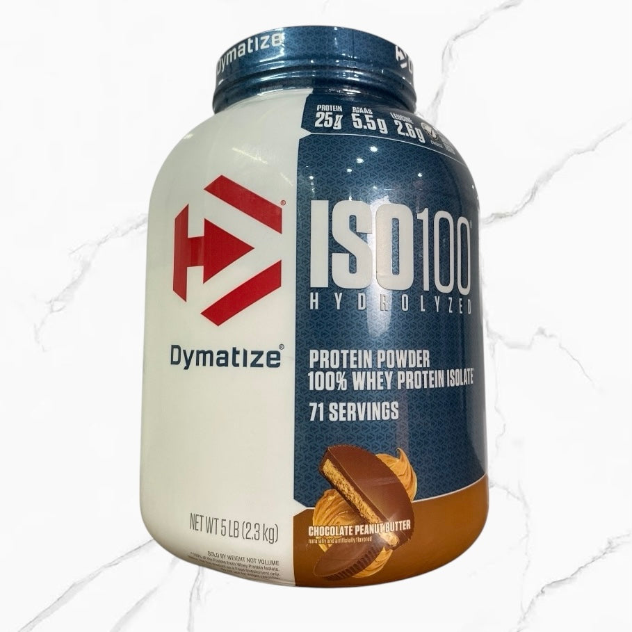 Dymatize ISO 100 Hydrolyzed 100% Whey Protein Chocolate Peanut Butter 5Lbs