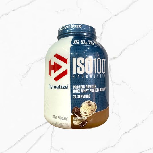 Dymatize ISO 100 Hydrolyzed 100% Whey Protein Cookies & Cream 5Lbs
