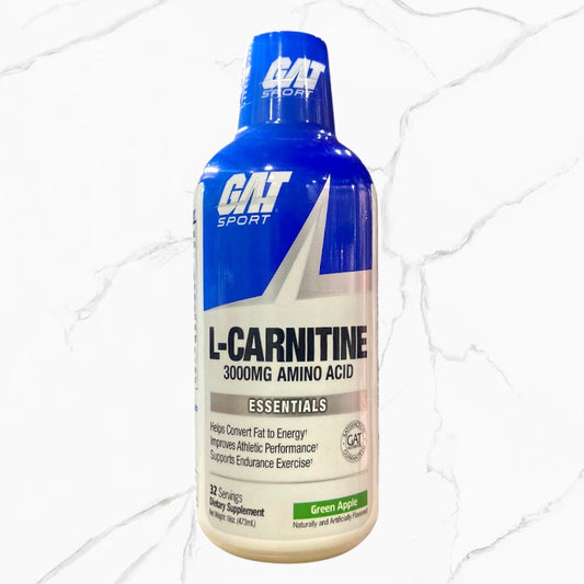 GAT Sport L- Carnitine 3000mg Amino Acid Blue Raspberry (473ml) 32 servings