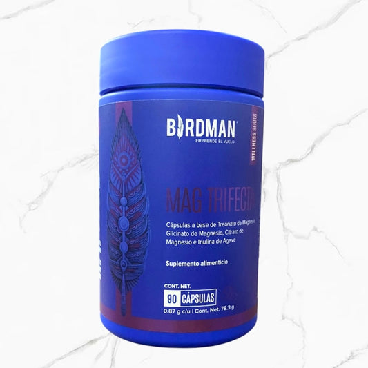 Birdman Mag Trifecta Treonato, Glicinato y Citrato de Magnesio (90 cápsulas)
