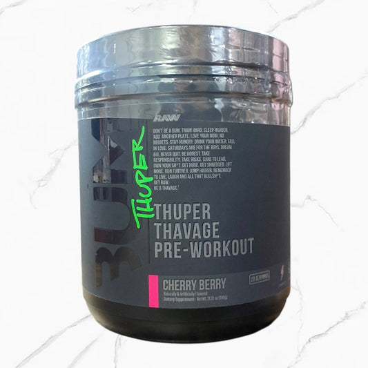 Raw Nutrition CBum Thuper Thavage Pre-Workout Cherry Berry 20 servings