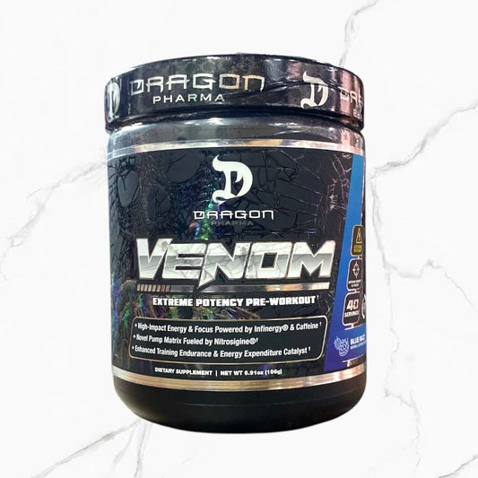 Dragon Pharma Venom Pre-Workout Blue Razz 40 servings 280g