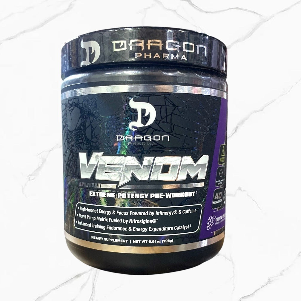 Dragon Pharma Venom Pre-Workout Grape Crush 40 servings 196g