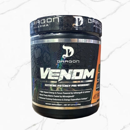 Dragon Pharma Venom Pre-Workout Sour Peach Gummy 40 servings