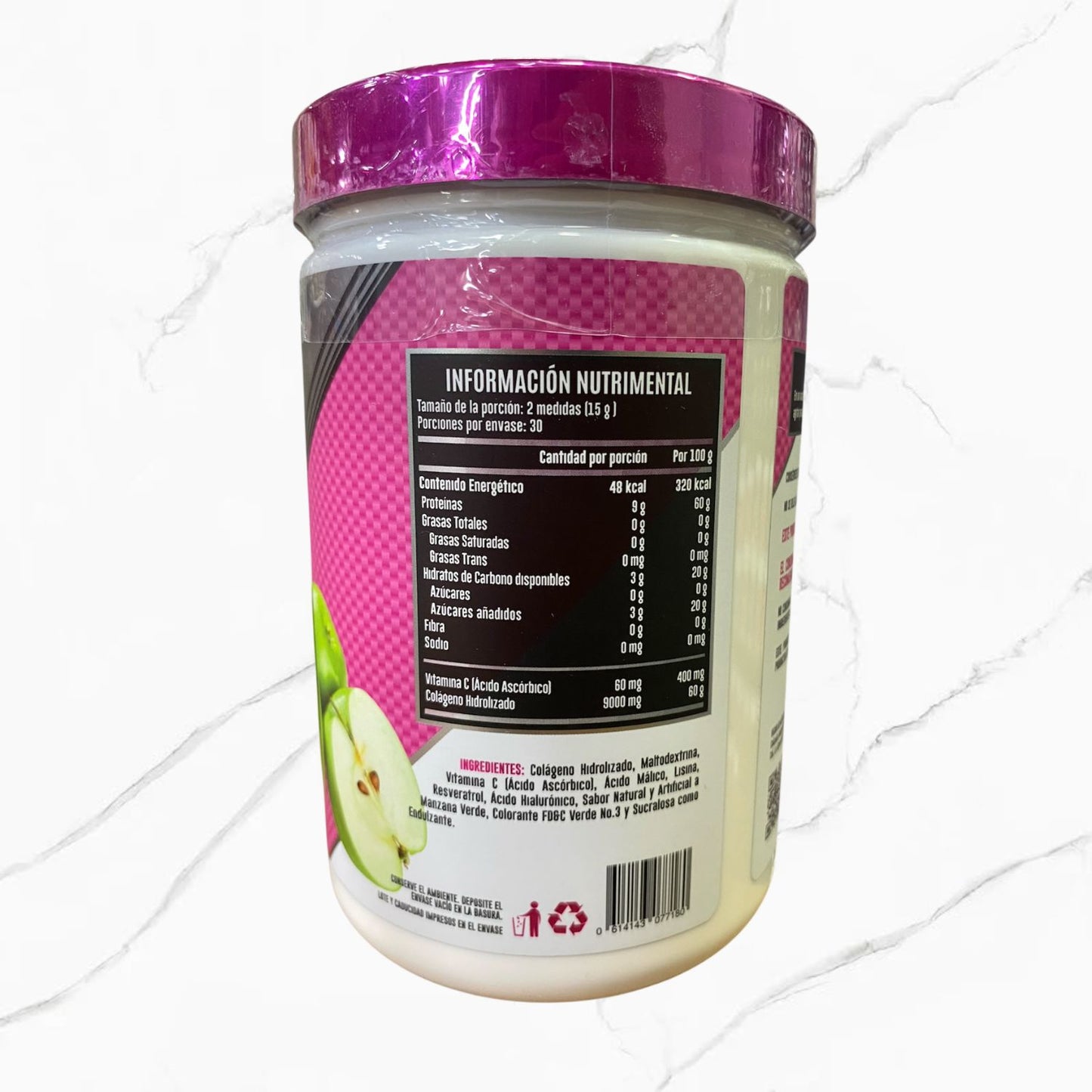Advance Nutrition Colageno Ella Sabor Manzana Verde 450g