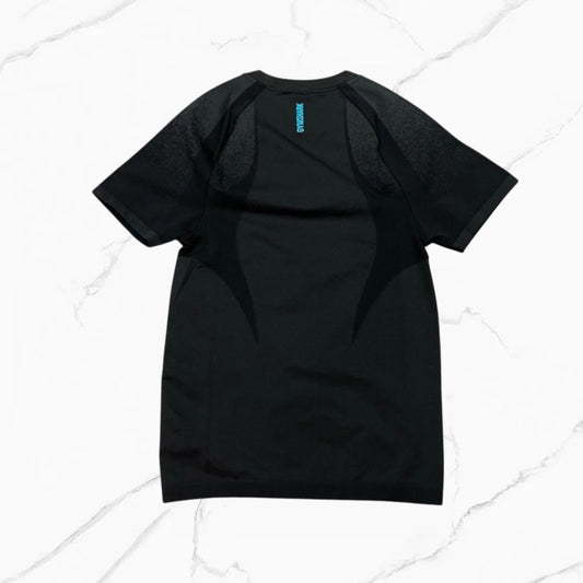 Gymshark Shadow Seamless T-Shirt Black/Brand Blue