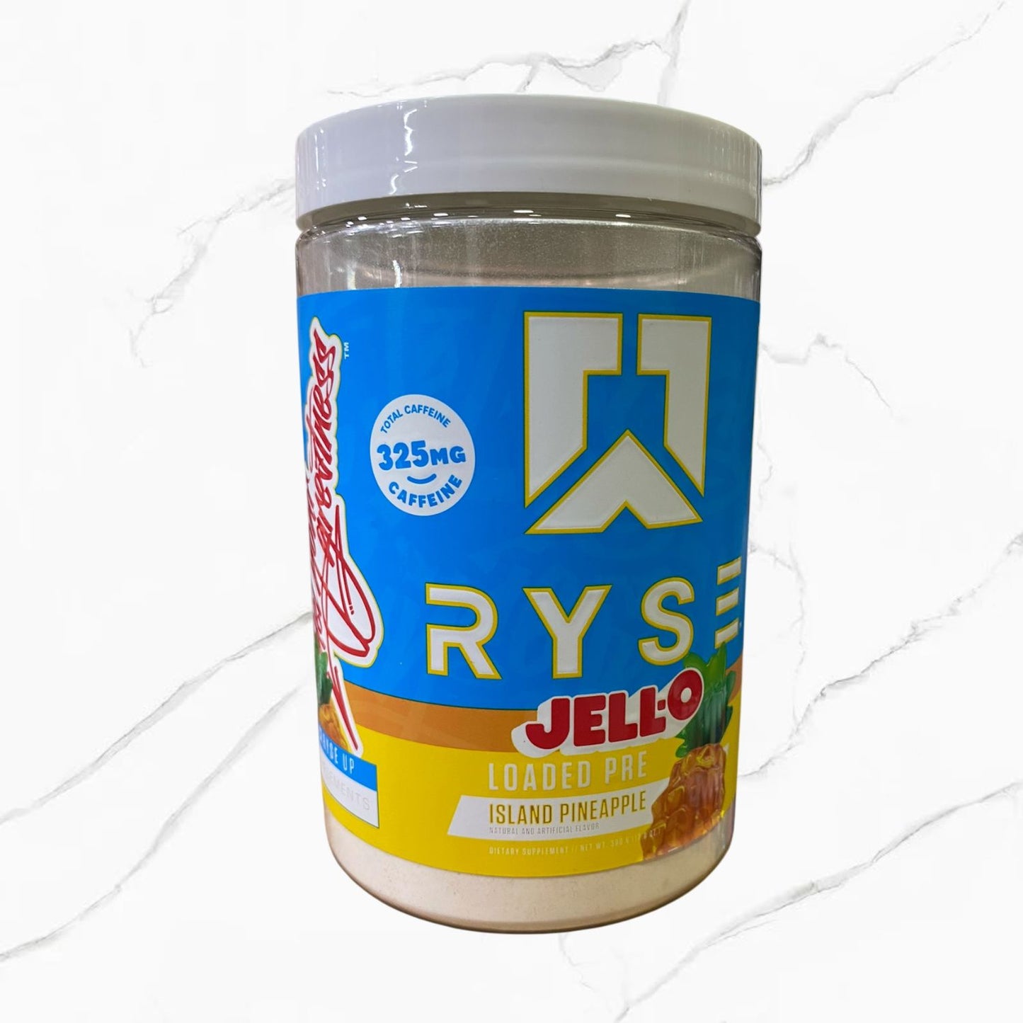 Ryse Loaded Pre-Workout Island Pineapple Jell-o 30 Servings