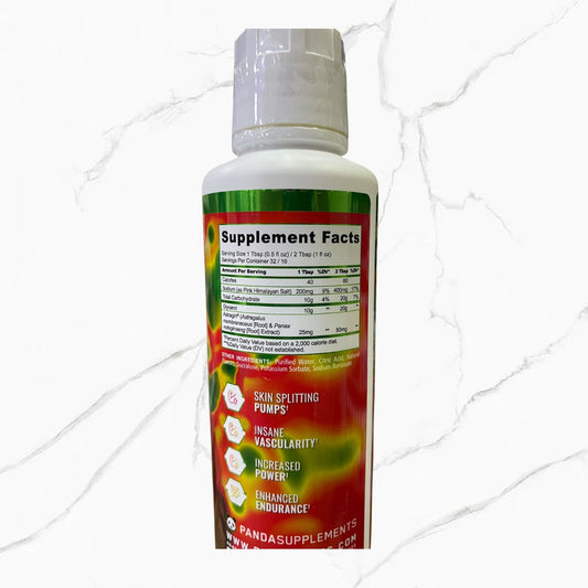 Panda Supplements Pump Liquid Glycerol Watermelon Candy 32 Servings